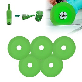 Generic 5Pcs 4 inch Glass Cutting Disc for Angle Grinder 7/8"" (Model 100/115/125),1mm Ultra-Thin Diamond Cutting Saw Blade for Ceramic,Tile,Glass,Jade,Wine Bottles,Crystal