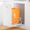 RUNMI Pull Out Trash Can Under Cabinet with Soft-Close Slides,Under