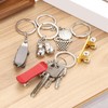 [PATIKIL] Basketball Hoop Keychain Basketball Keychain Silver Tone