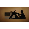 Soldier With Flag Vinyl Decal Home Décor