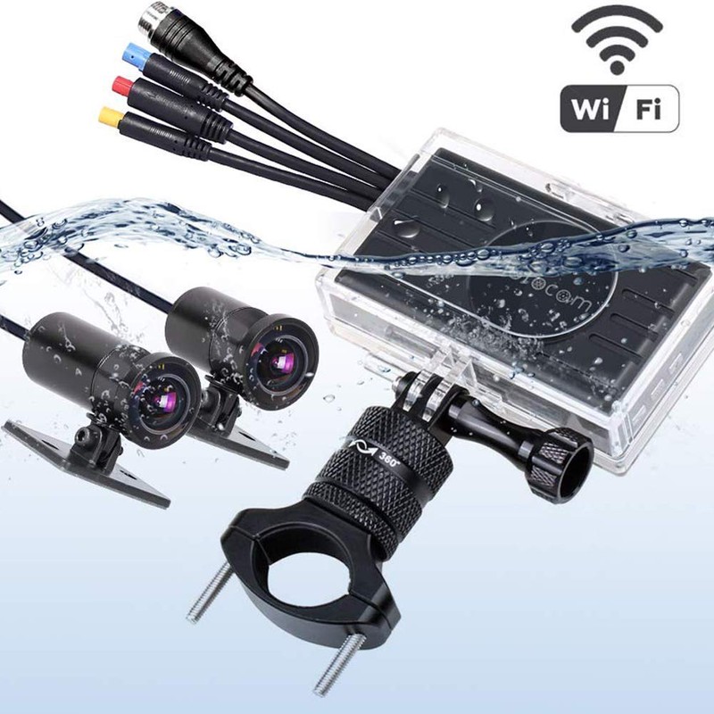 VSYSTO Waterproof Box + 360 ° Bracket Anti-Theft Camera Handlebar,