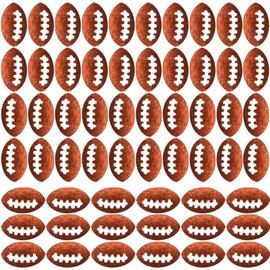 Isslly 15 Grams Glitter Football Confetti, Sparkle Rugby Ball Shaped Rave Confetti for Parties, Festivals, Nail Body Decoration Accessories (Brown)
