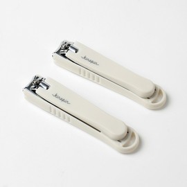 Clipfin Large Anti-Splash Nail Clipper 2-piece Set (White) / Restocked