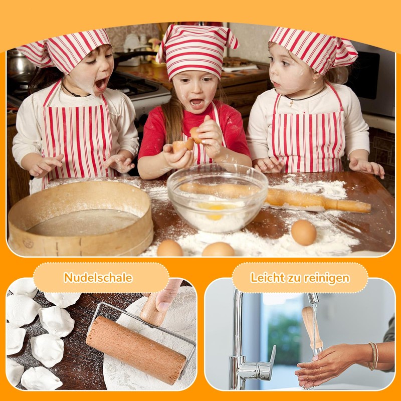 Rolling Pin, 2 Pieces Rolling Pin, Small and Medium Rolling