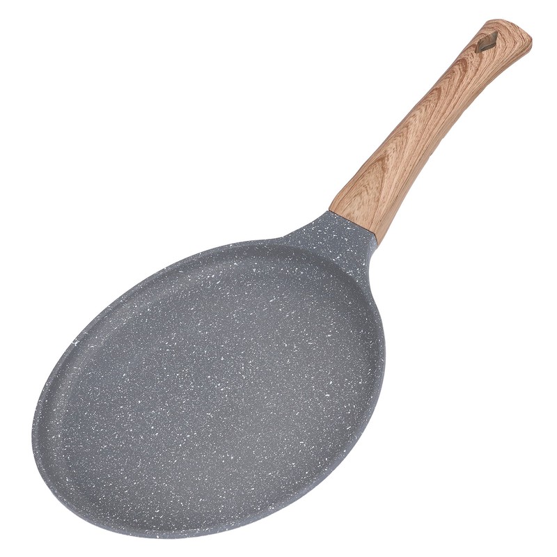 Flat Bottomed Pancake Pan Grey Aluminum Alloy Cooking Pan Non