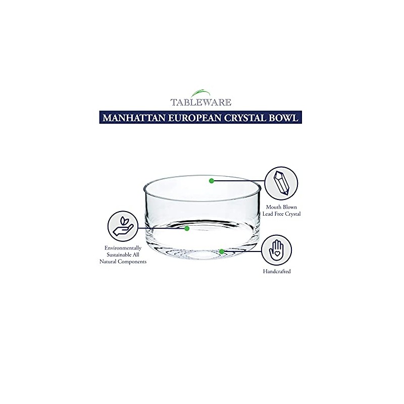 Badash - Manhattan European Mouth Blown Crystal 10" bowl