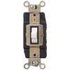 Leviton 20-Amp 120/277-Volt Toggle Double-Pole AC Quiet Switch, 1286-W, White