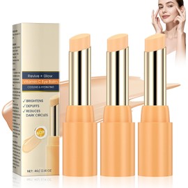 3pcs Crema En Barra Con Vitamina C Para El Contorno De Ojos，Unidades De Bálsamo Para Ojos Revive Glow，Hidratante Y Reafirmante,Reduce Arrugas, Bolsas Y Ojeras,Stick Facial Nutritivo，Apto Para Todo Tipo De Piel