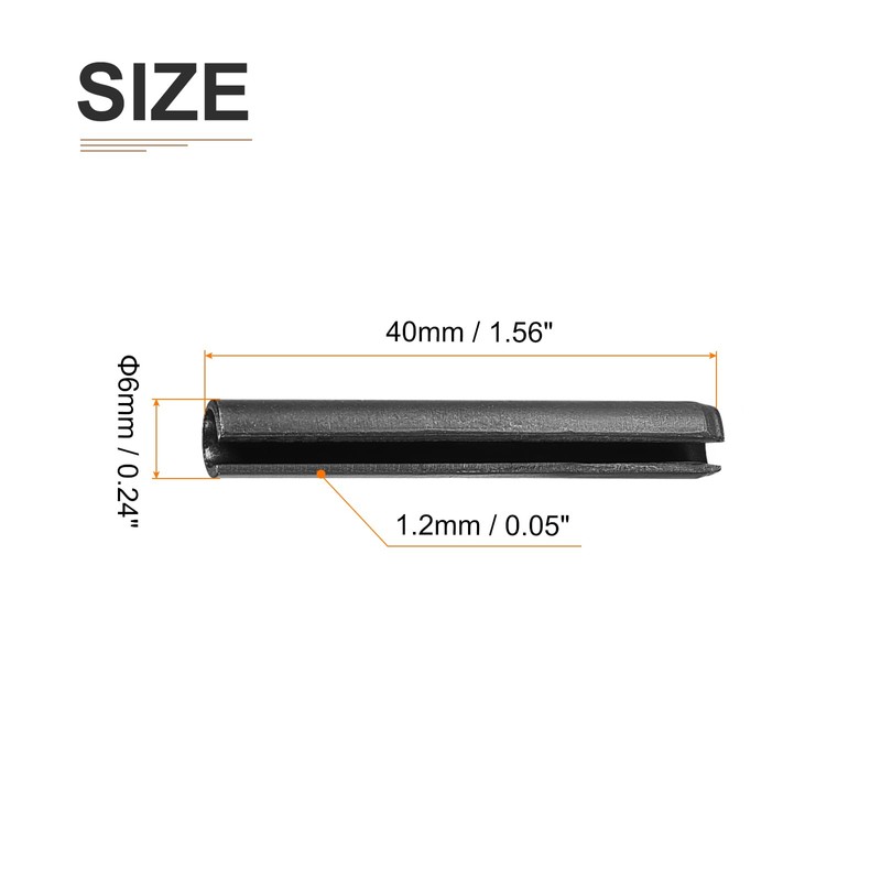 DTGN 6 mm x 40 mm (DxL) Slotted Spring Pin