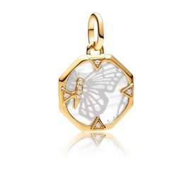 Generic Pearlescent Butterfly Medallion Charm for Bracelets Necklaces,925 Sterling Silver Beads with Jewelry Gift for Women Girls Family Friends at Christmas Mother's Day