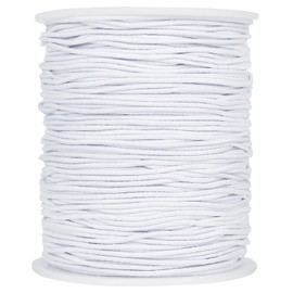 Vivifying Elastic Band for Bracelets, 1 mm Bracelet Cord for Beads, Bracelets, Necklace and DIY Jewellery Making Crafts (White)