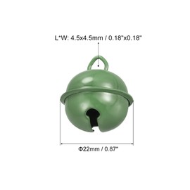 uxcell Jingle Bells, 22mm 80pcs Craft Bells for DIY Holiday Decoration, Musical Party, Home, Festival, Wedding, Green