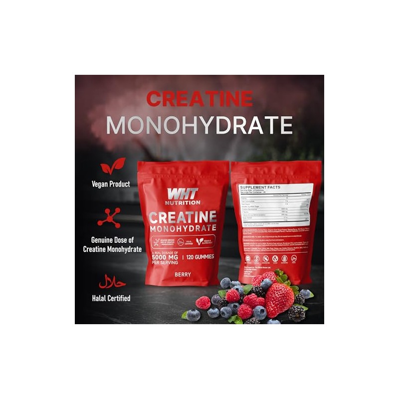 Creatine Gummies – 5000mg Real Creatine Monohydrate per Serving –