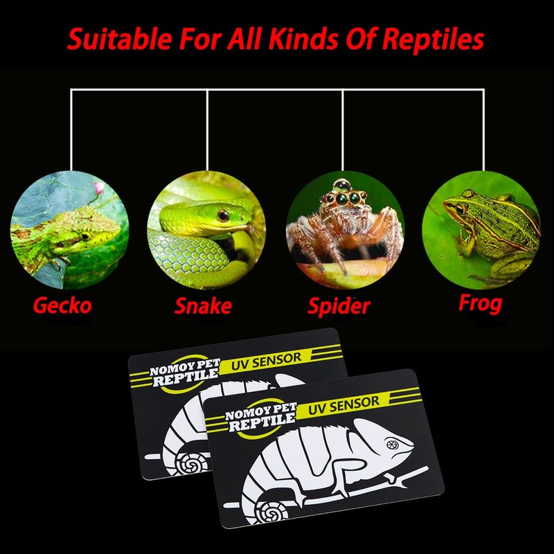DQITJ 4 Pcs Quick Test UVB Sensor, Reptile UV Tester