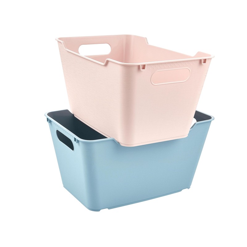 keeeper 6 Litre Textured Storage Box Lotta Nordic Blue