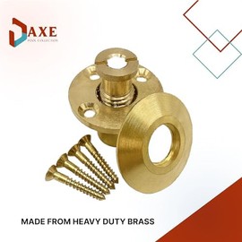 Axe - Wood Deck Brass Anchor with Collar for Pool Safety Cover. Universal Replacement for Swimming Pool Safety Covers and Mesh Covers (5)