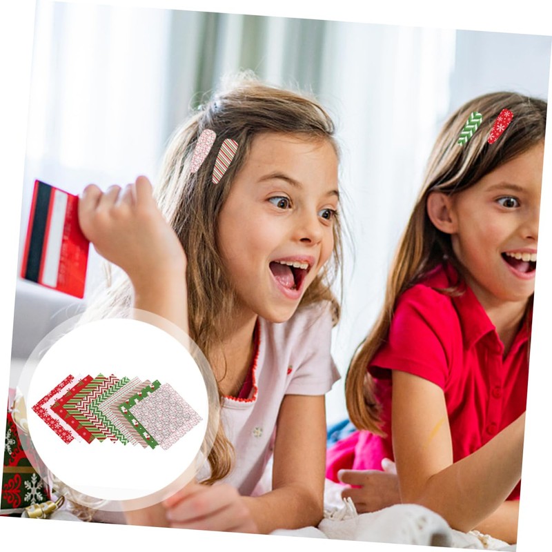 DOITOOL 20Pcs Cotton Craft Fabric Bundle for Christmas Patchwork Sewing