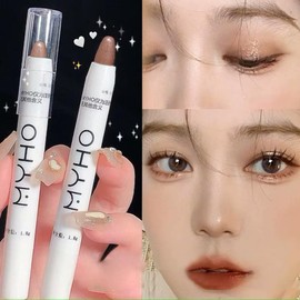 Korean Cosmetics, Eyeshadow and Highlighter 2 in 1, Multifunctional, Easy to Use, Brilliant Colours (Milky Soft)