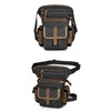 Handadsume Canvas + Genuine Leather Motorcycle Travel Fanny Waist Pack