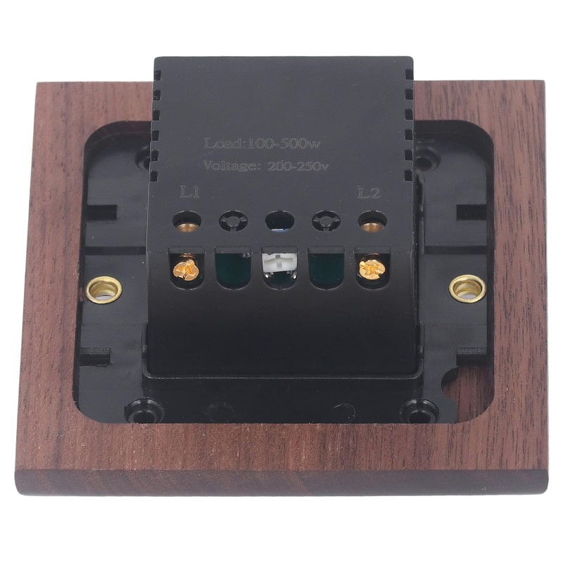 Dimmer Switch, Black Walnut Wood with Brass Knob, 200- for