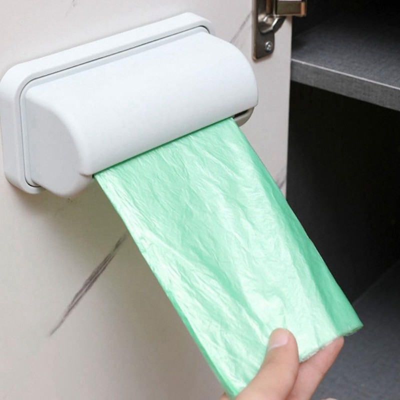 1Pc Apricot Trash Bag Dispenser Roll Holder, Kitchen Trash Bag