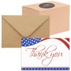 Pipilo Press 120 Pack 4x6-inch Bulk Patriotic Thank You Cards