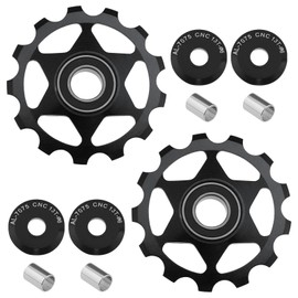 The Lord of the Tools 2PCS 13T Jockey Wheel Pulley Wheel Derailleur Pulley Compatible with SHIMANO Compatible with SRAM 8 9 10 11 12-Speed Derailleurs Black