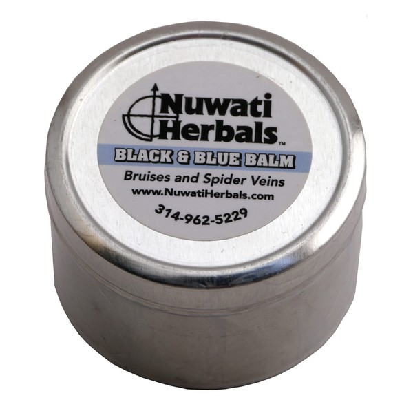 Nuwati Herbals Herbal Bruise Relief and Spider Vein Treatment Balm with Horse Chestnut and Arnica for Varicose Veins; Therapy for Healing Bruising - Black & Blue Balm, 4 Ounces