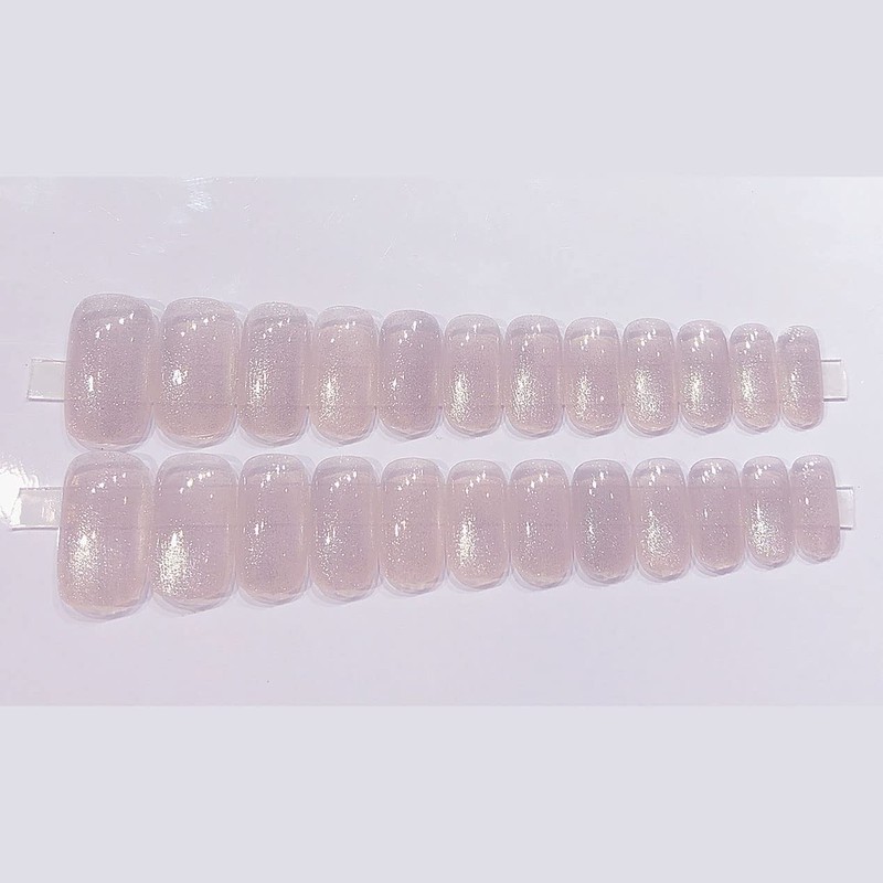 24 Pcs Pink Gradient Nail Tips for Wedding, Party, Holiday,