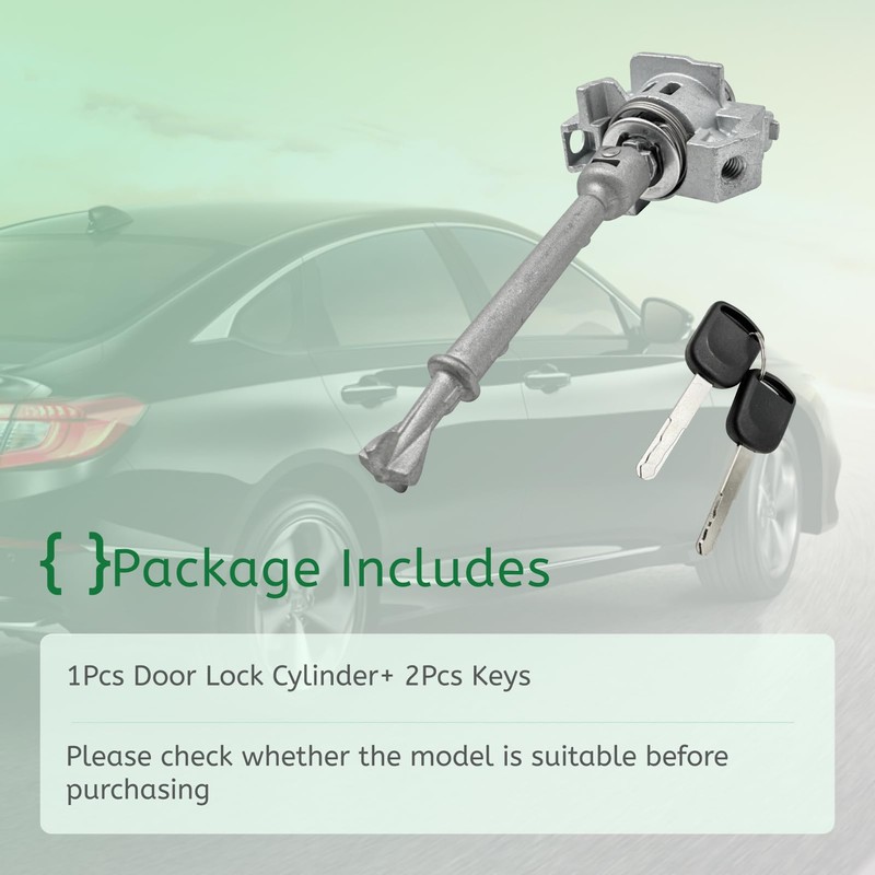 Memiuyelay Front Driver Side Door Lock Cylinder with 2*Keys Fit