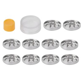 Knöpfe zum Abdecken von runden Knöpfen Basisabdeckungsknöpfe Kit Selbstabdeckende Knöpfe mit flachem Rücken DIY Handmade Crafts Buckle Making Tools(20mm)