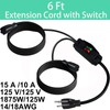 Makevivi 2 Way Extension Cord with On/Off Switch 3 Prong