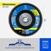 PFERD Z Start STEELOX Flap Disc, 4-1/2" Diameter, 5/8"-11 Thread,