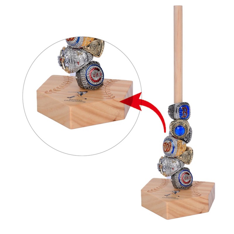 VEHONG Wooden Champion Ring Stand, Ring Storage Stand, Ring Display