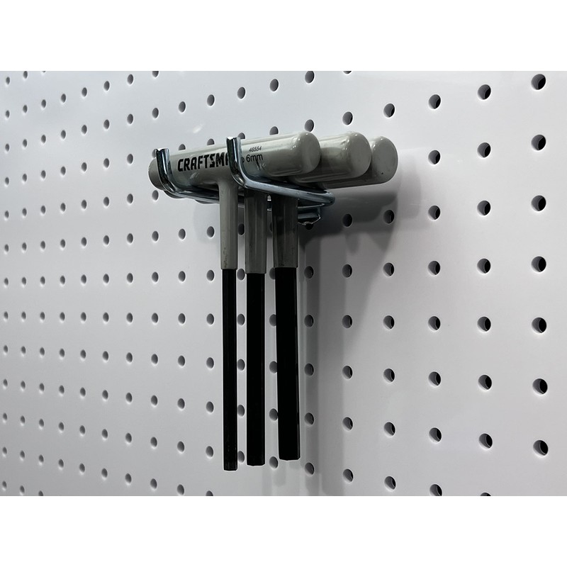 DuraHook Double Bar Pegboard Hooks Alloy Steel Silver Tone Pack