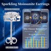 JOLINO Moissanite Stud Earrings, Stud Earring for Women Men, Earrings