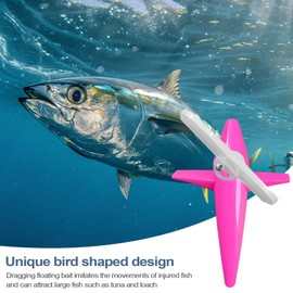 Trolling Floating Lure - Reusable Baits for Fishing - Deep Sea Saltwater Fishing Offshore Trolling Bait Lures for Tuna Marlin Mahi Big Fishes