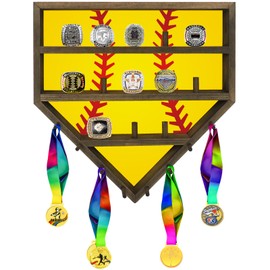 MaiQidd Championship Ring Display Case Baseball Softball Ring Holder (light colour)