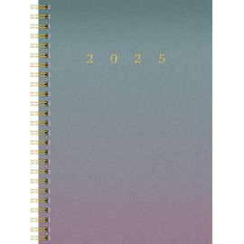 rido/idé Young Line (2025) "Colour Gradient" Book Calendar, 2 Pages = 1 Week, A5, 160 Pages, Graphic Cover, Colourful