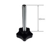 Kasteco 2 Pack Black 8mm(M8) Thread Replacement Star Hand Knob