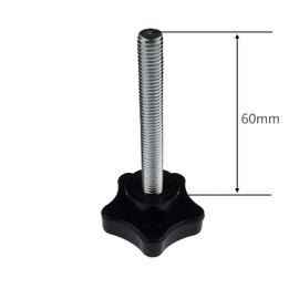 Kasteco 2 Pack Black 8mm(M8) Thread Replacement Star Hand Knob Tightening Screw (M8 x 60mm)