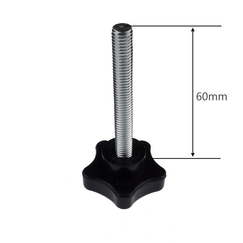 Kasteco 2 Pack Black 8mm(M8) Thread Replacement Star Hand Knob