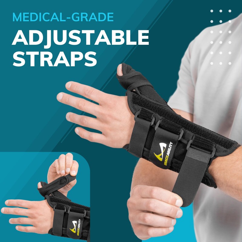 BraceAbility Wrist and Thumb Spica Splint - De Quervain's Tenosynovitis