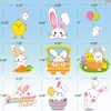 Breezy Valley 9 Sheets Easter Window Clings Decorations for Glass