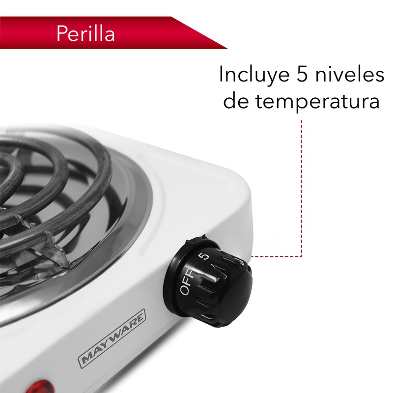 MAYWARE Parrilla Eléctrica Individual HY1000A