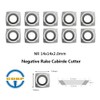CDBP Woodturning NA 14x14x2.0mm Square Carbide Insert Cutter Negative Rake