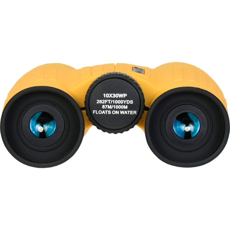 BARSKA 10x30 WP Floatmaster Binoculars (Blue Lens, Yellow) (AB11092)