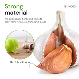 Garlic Peeler Silicone - Clove Garlic Roller Peeler - Easy Silicone Garlic Peeler for Kitchen - Peeling Garlic Tool for Skin Remover, 2 Pcs