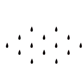 Comet Busters Tear Drop Black Bindi (7 mm) (BIN789)