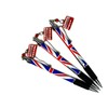 Pens Red Bus Charm Silver Clip Rollerball with Union Jack
